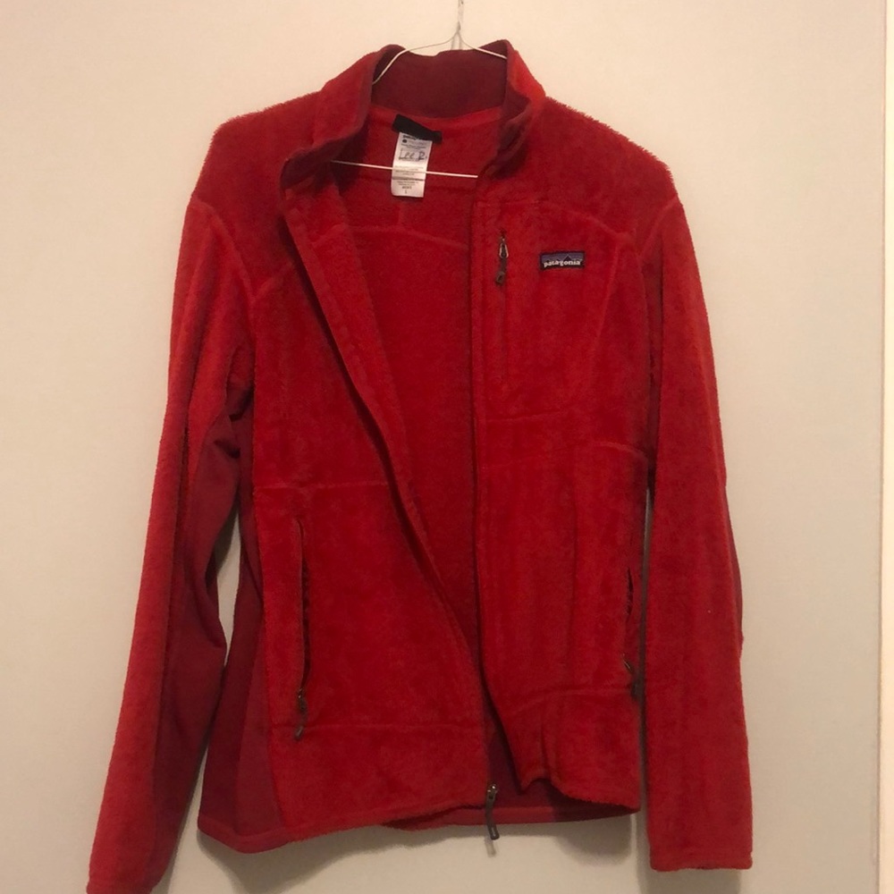 Men’s Large Red Patagonia fleece jacket